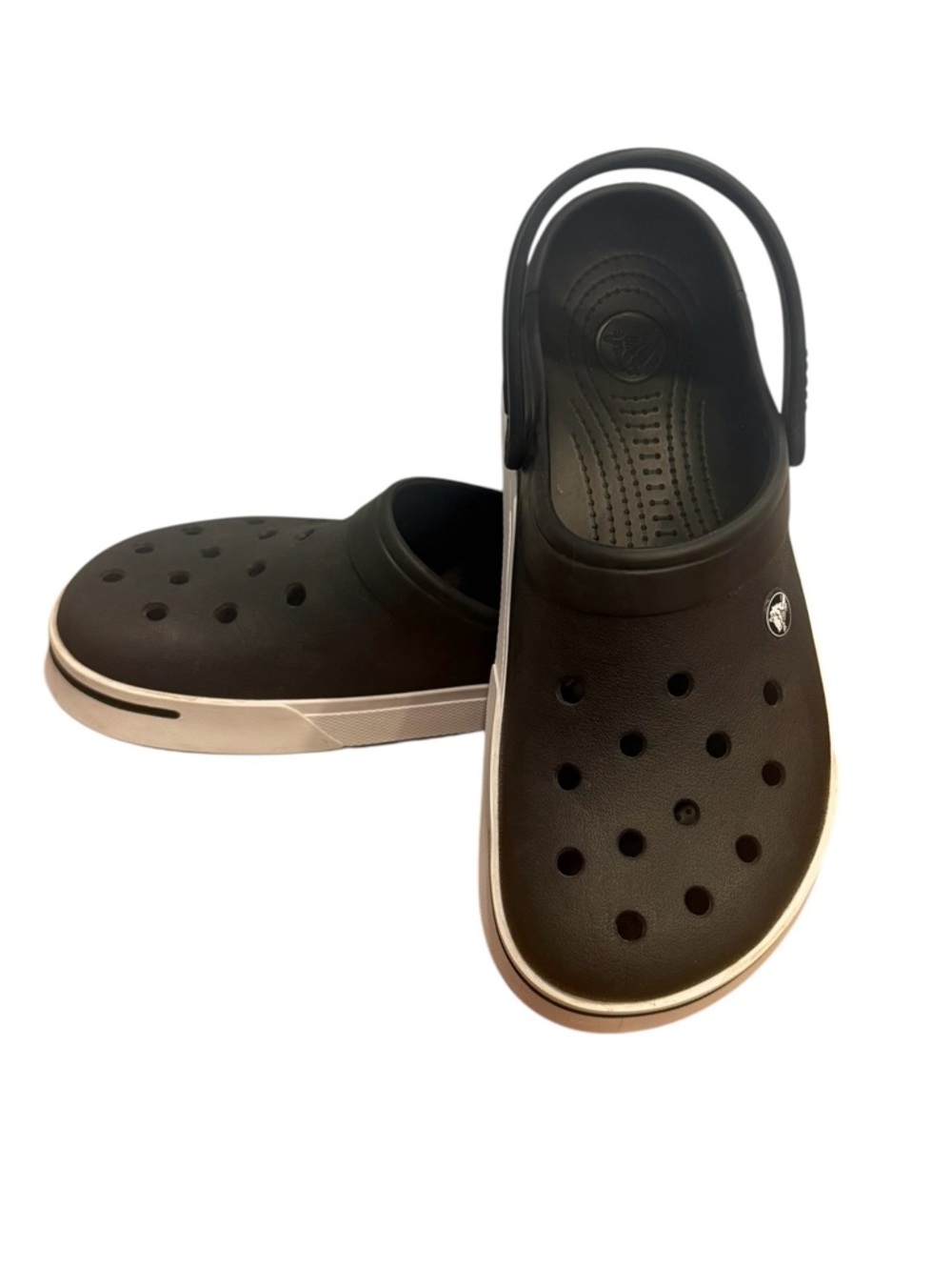 Crocs Crocband Full Force Clog Black/White Men's 
Size: 9 Women's 11